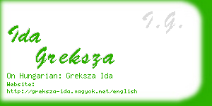 ida greksza business card